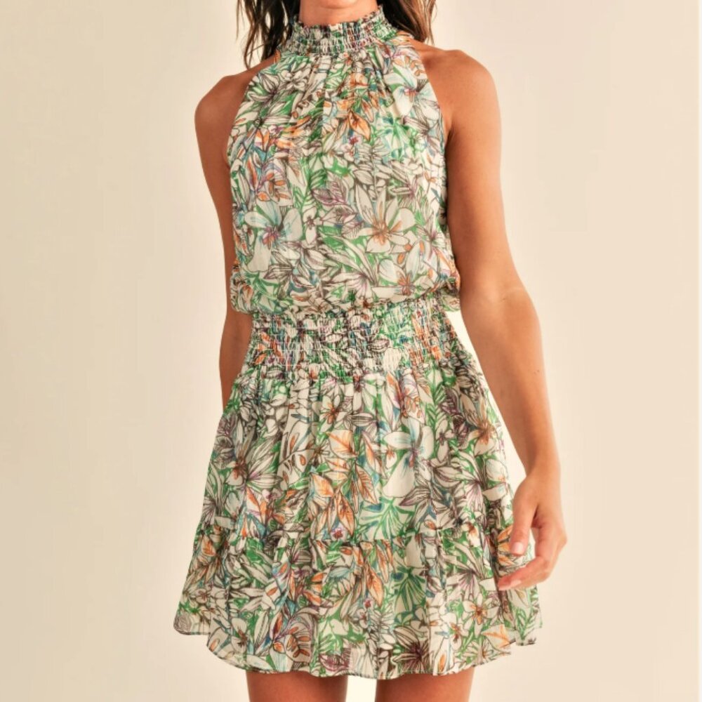 Reset by Jane Whitney high neck floral dress